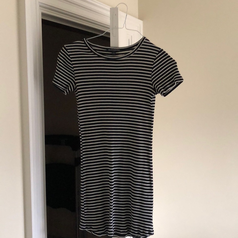 Black and white stripped dress
